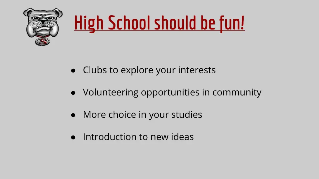 high school should be fun