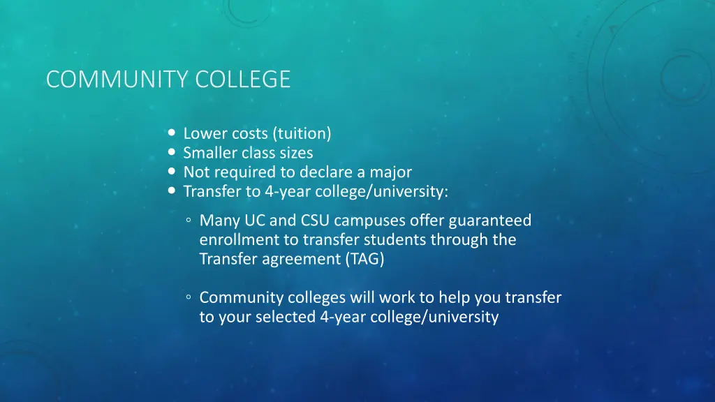 community college