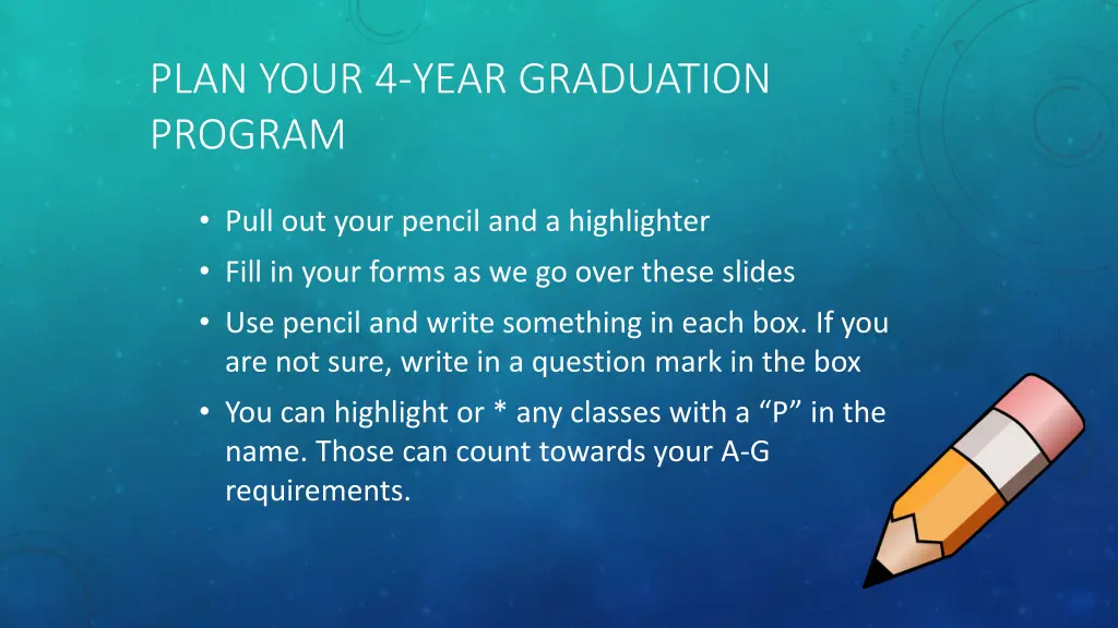 plan your 4 year graduation program