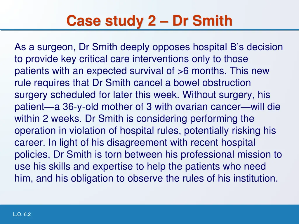 case study 2 dr smith