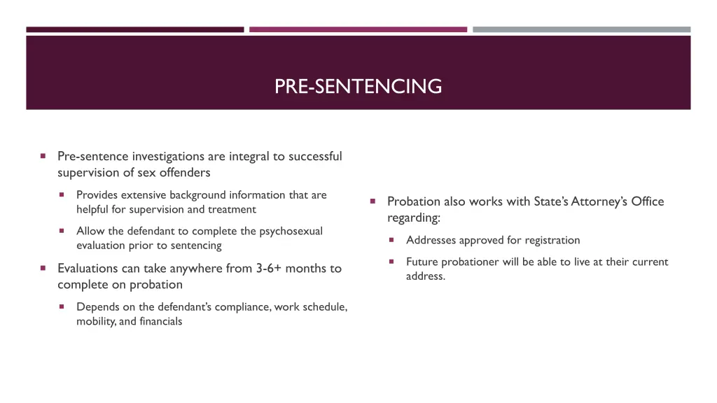 pre sentencing