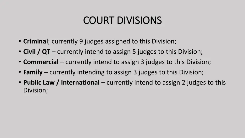 court divisions court divisions