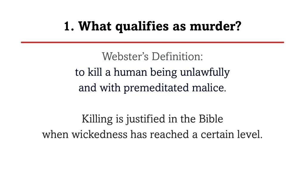 1 what qualifies as murder 10