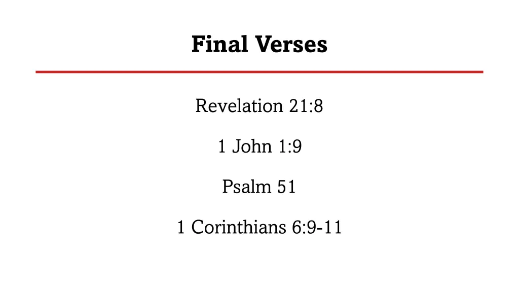 final verses