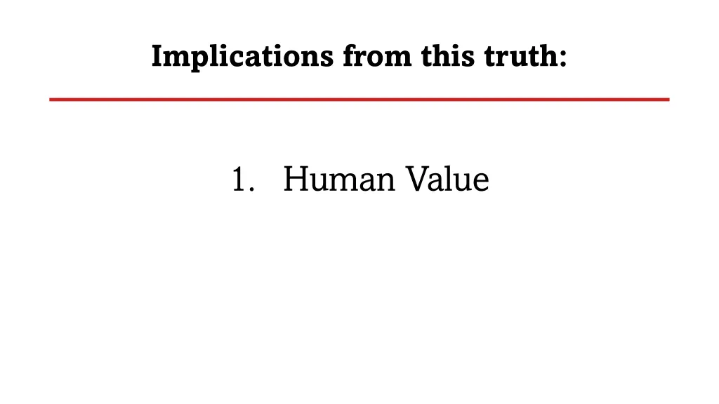 implications from this truth