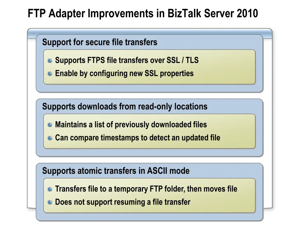 ftp adapter improvements in biztalk server 2010