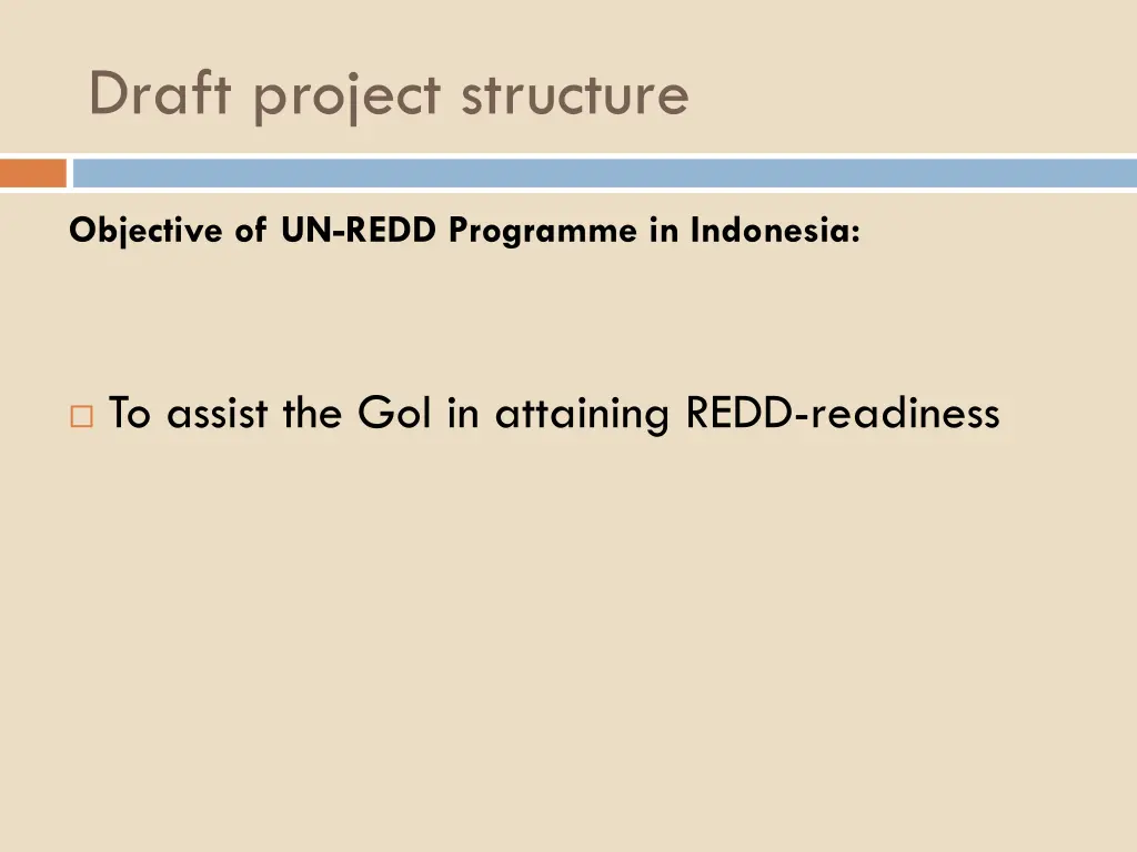 draft project structure