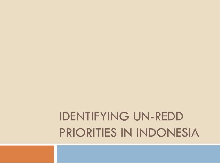 identifying un redd priorities in indonesia