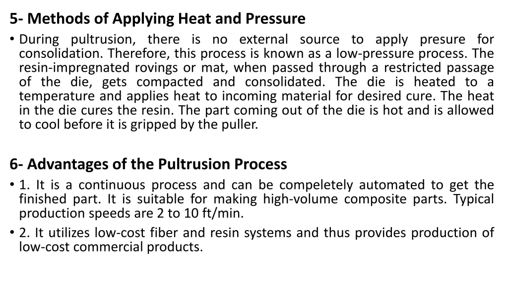 5 methods of applying heat and pressure during