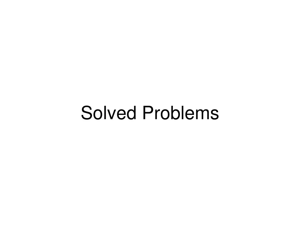 solved problems