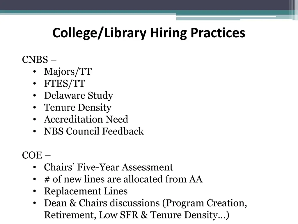 college library hiring practices 1