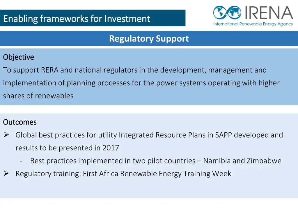 enabling frameworks for investment enabling 1