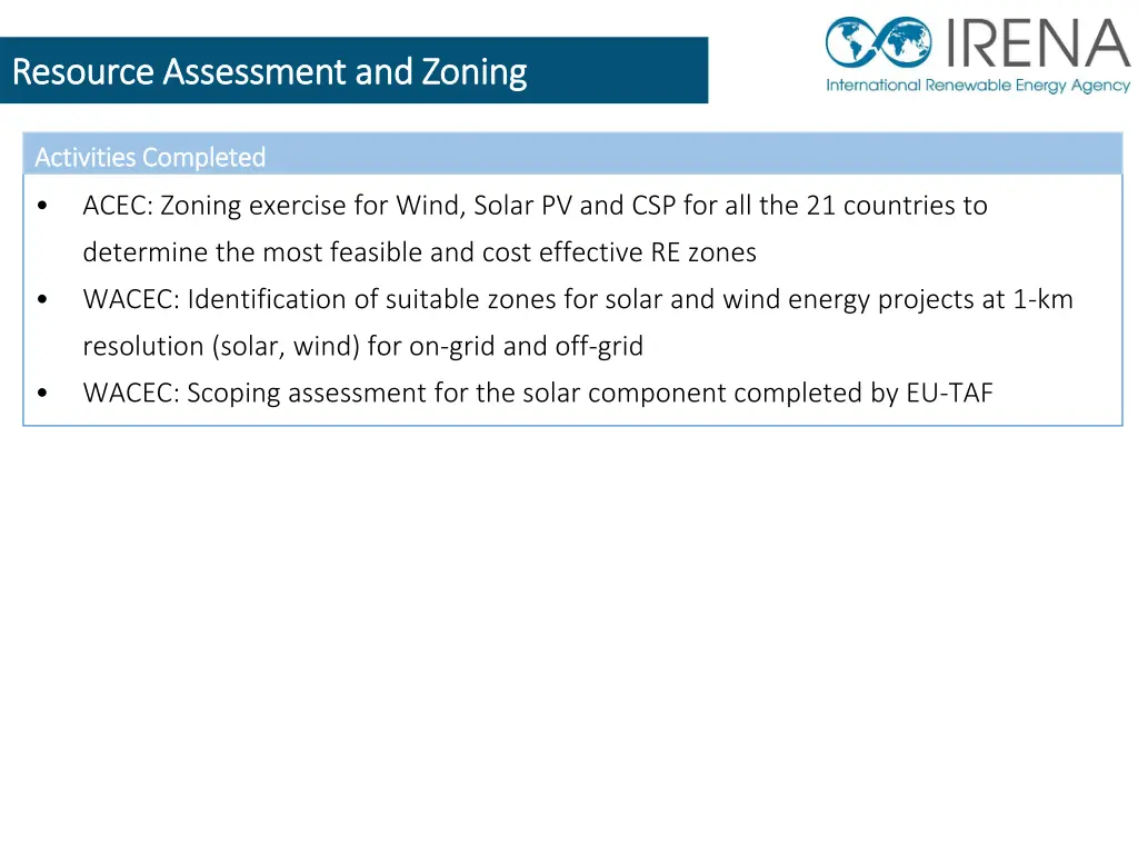 resource assessment and zoning resource