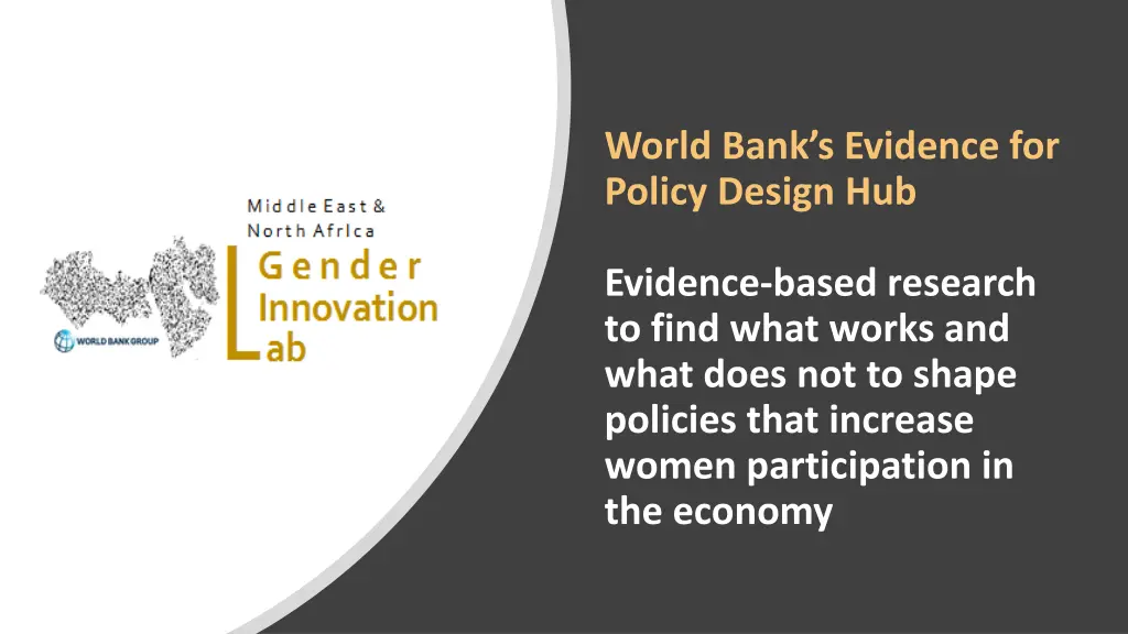 world bank s evidence for policy design hub