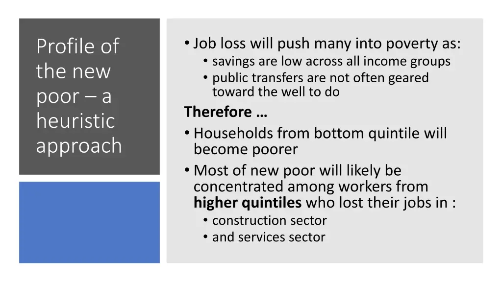 job loss will push many into poverty as savings