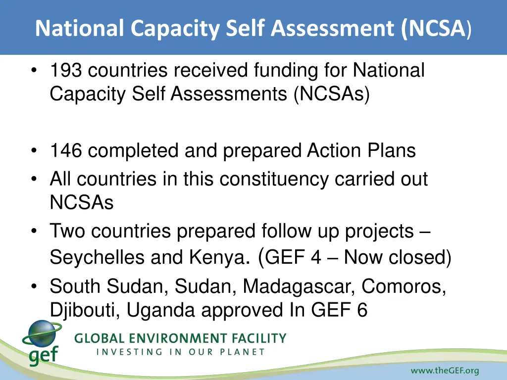 national capacity self assessment ncsa