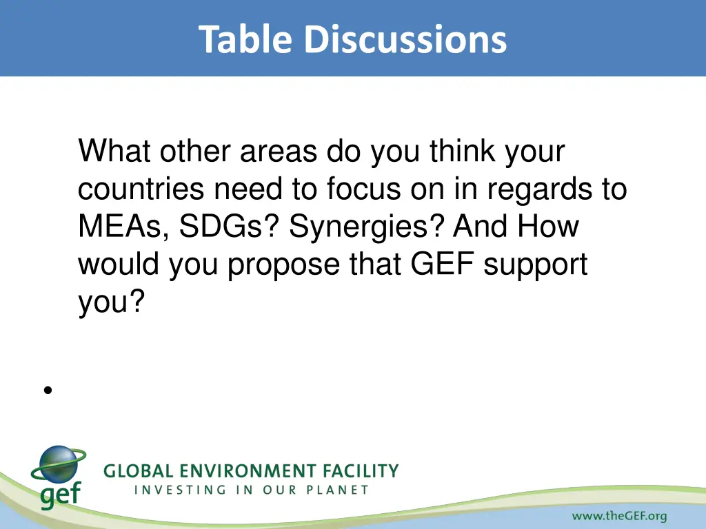 table discussions