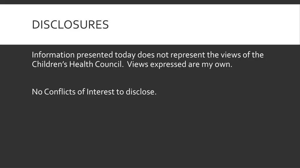 disclosures