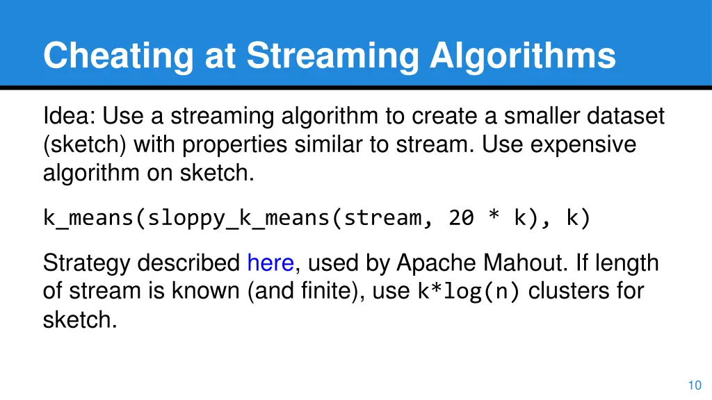 cheating at streaming algorithms