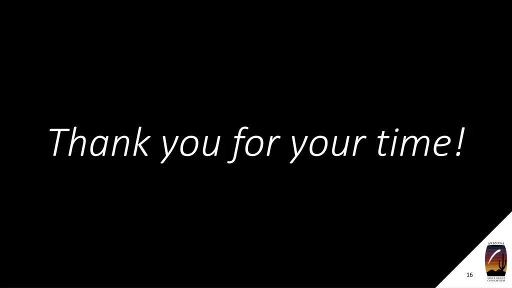 thank you for your time