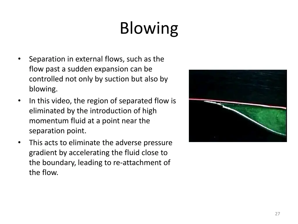 blowing