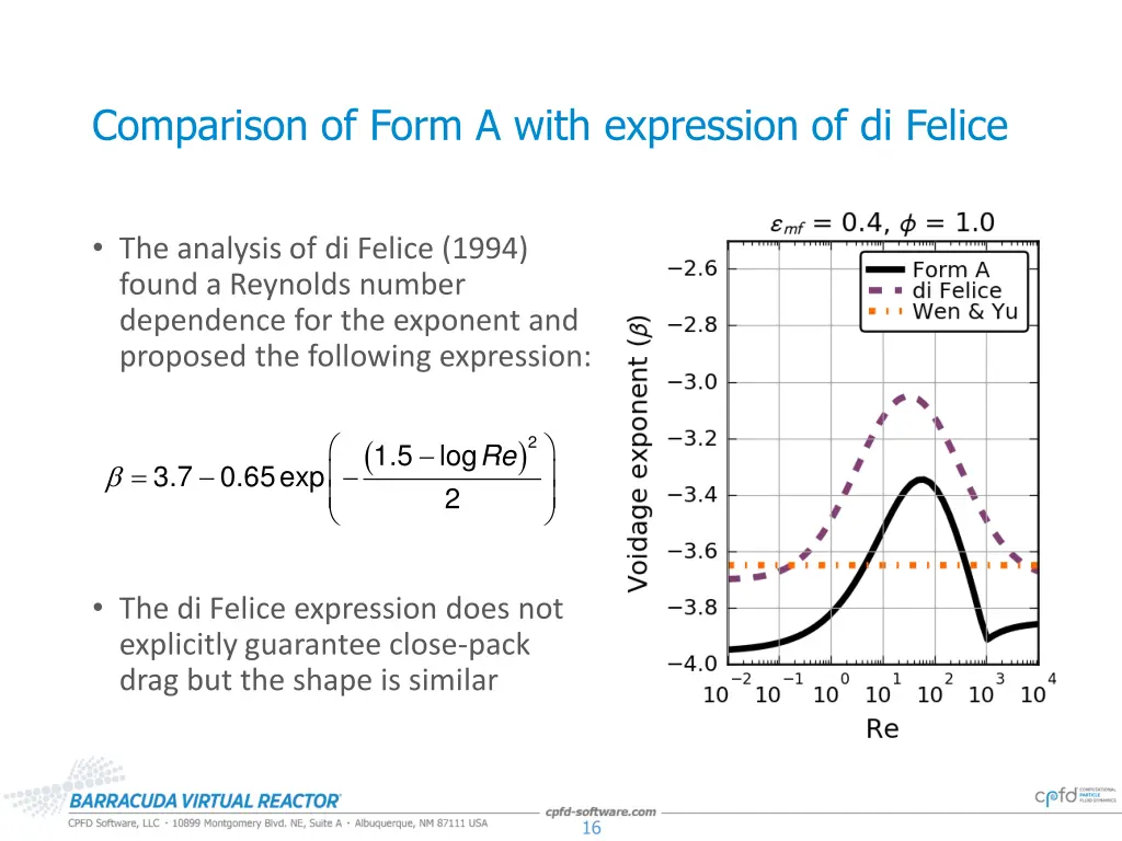 comparison of form a with expression of di felice