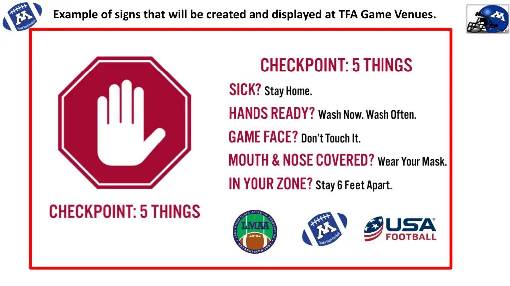 example of signs that will be created