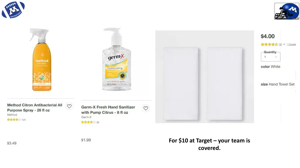 for 10 at target your team is covered