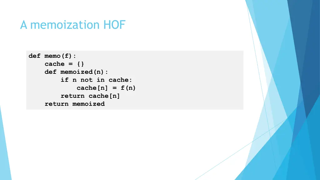 a memoization hof