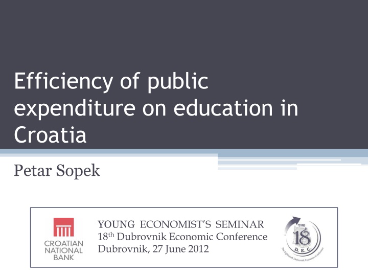 efficiency of public expenditure on education