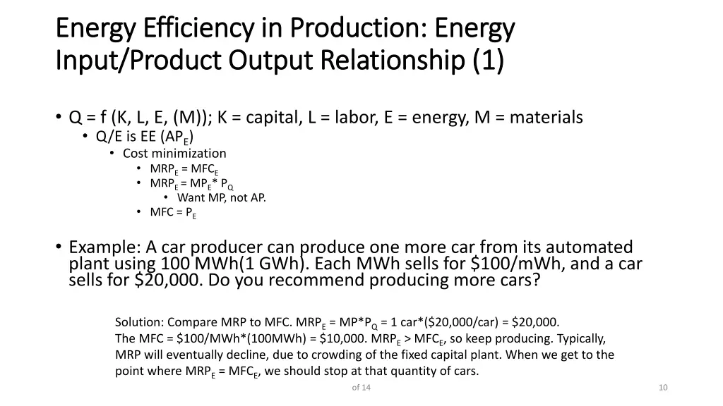energy efficiency in production energy energy