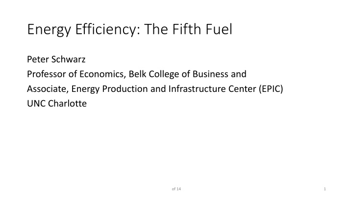energy efficiency the fifth fuel