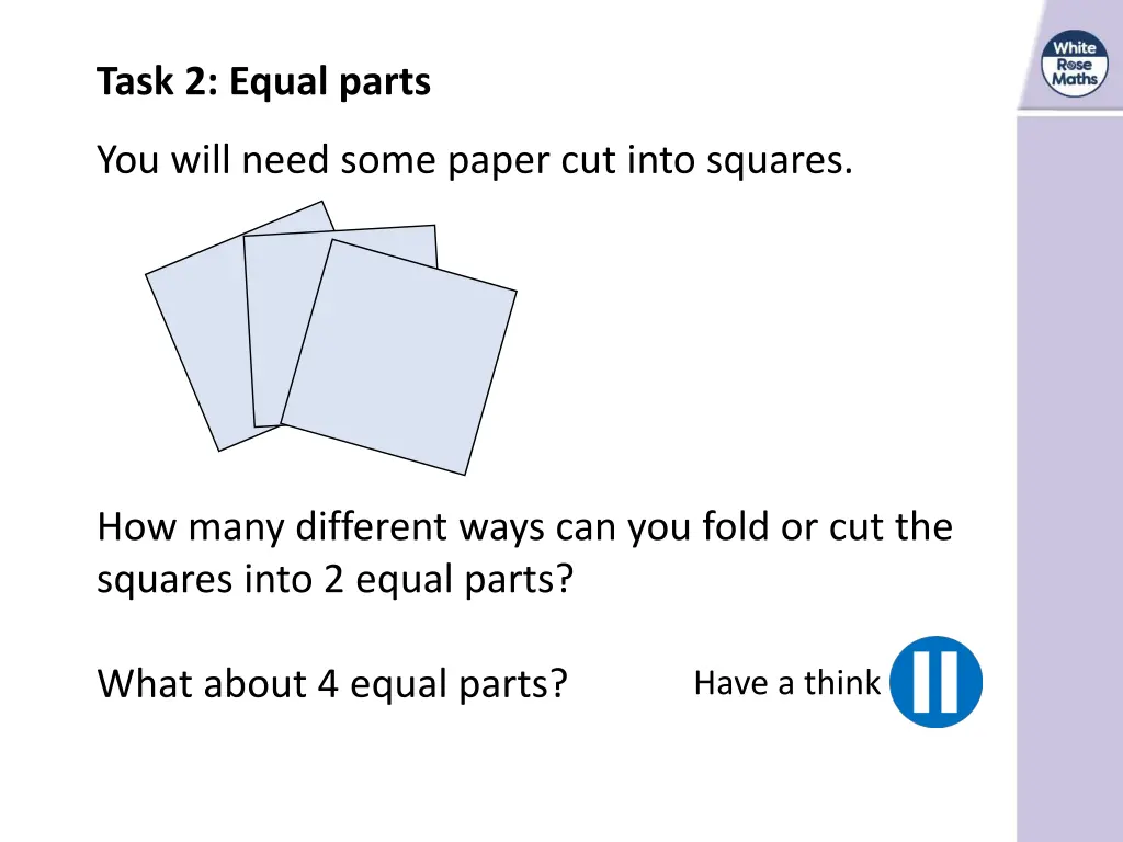 task 2 equal parts