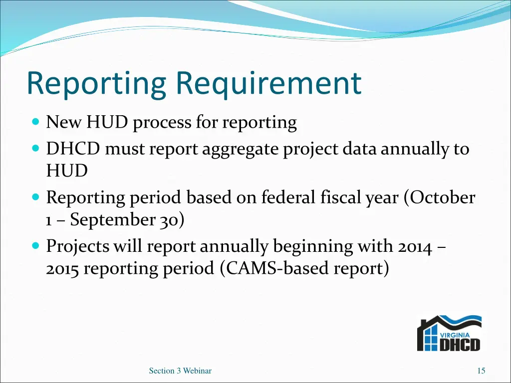reporting requirement