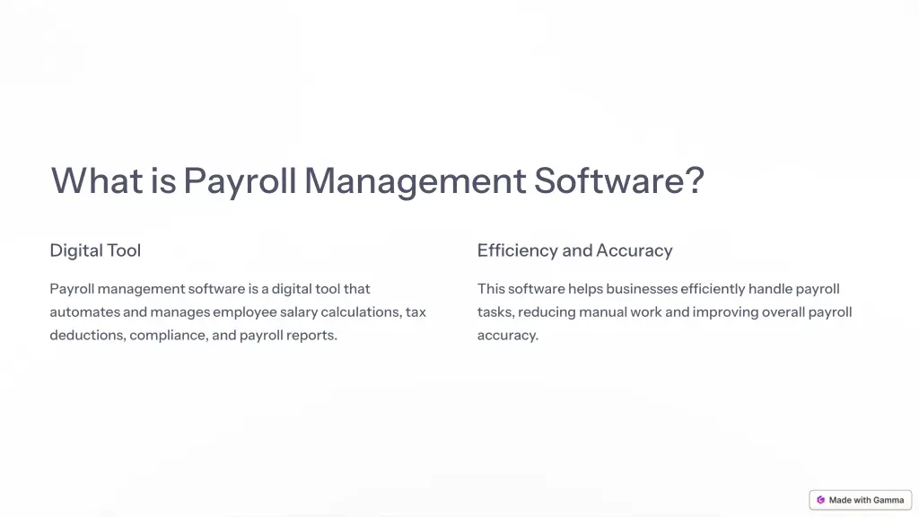 what is payroll management software