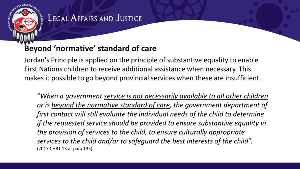 beyond normative standard of care jordan