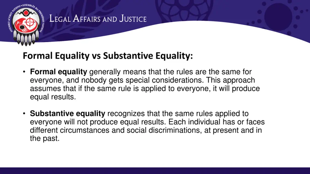 formal equality vs substantive equality