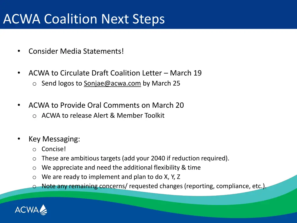 acwa coalition next steps