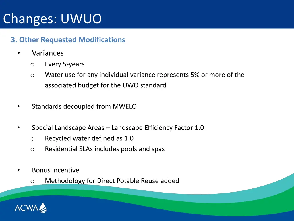 changes uwuo 2