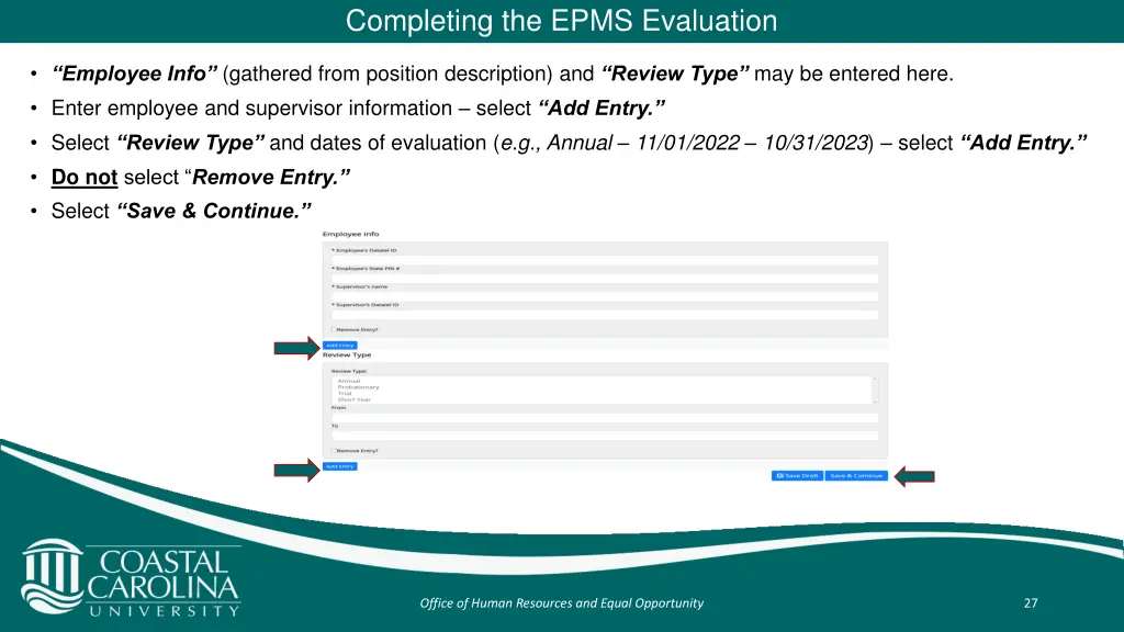 completing the epms evaluation 10