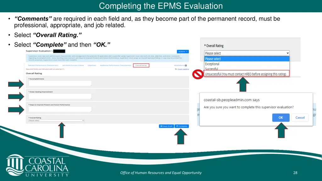 completing the epms evaluation 11