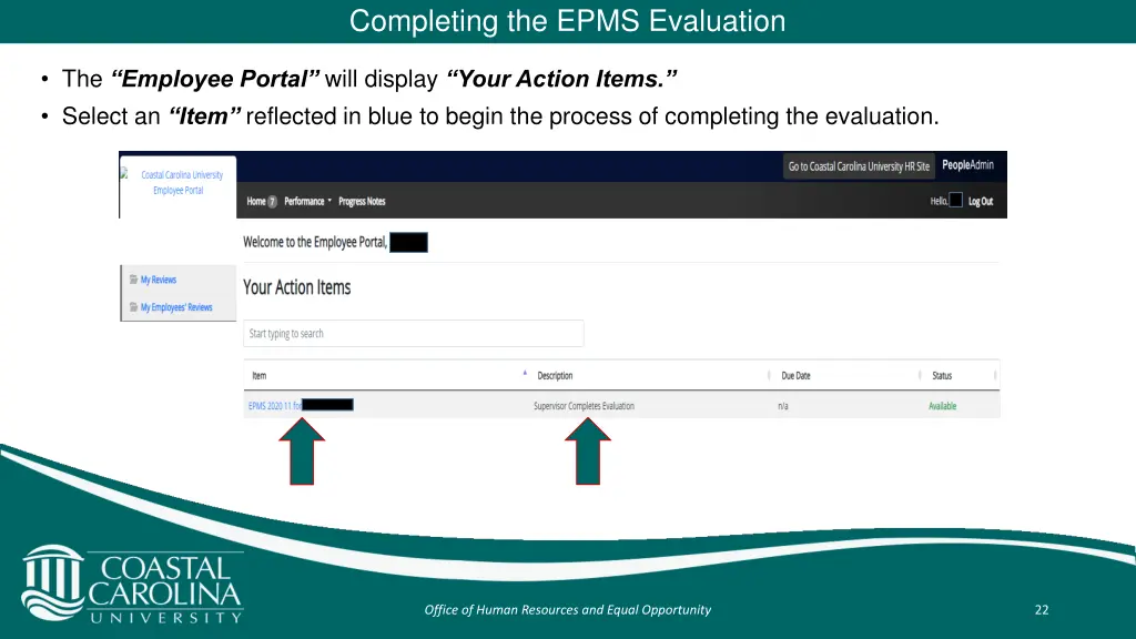 completing the epms evaluation 5