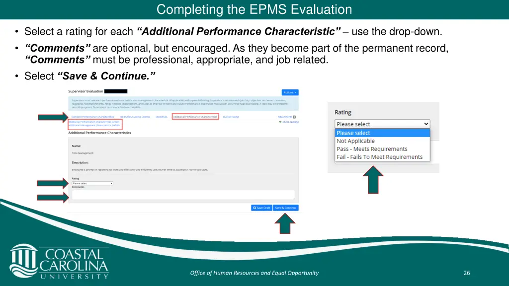 completing the epms evaluation 9