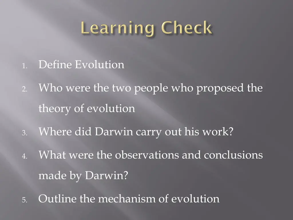 define evolution