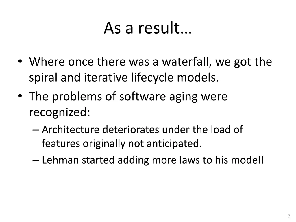 as a result