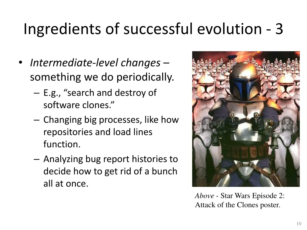 ingredients of successful evolution 3