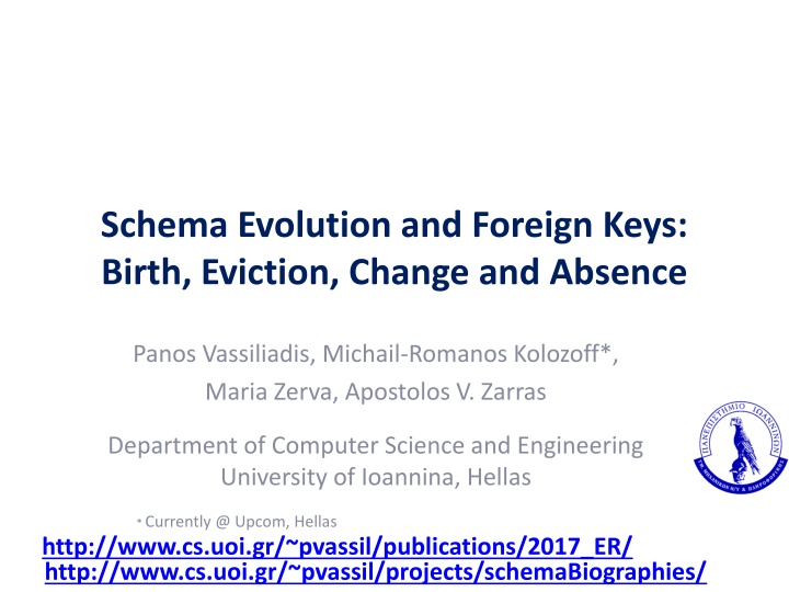 schema evolution and foreign keys birth eviction