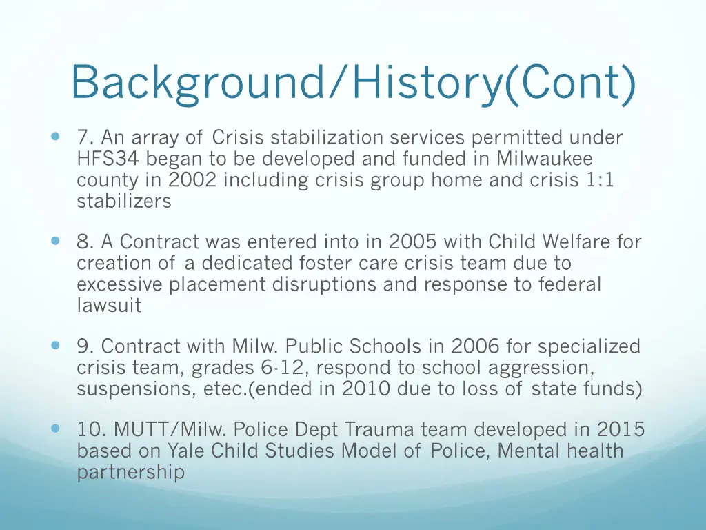 background history cont 1