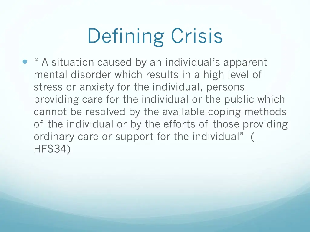 defining crisis