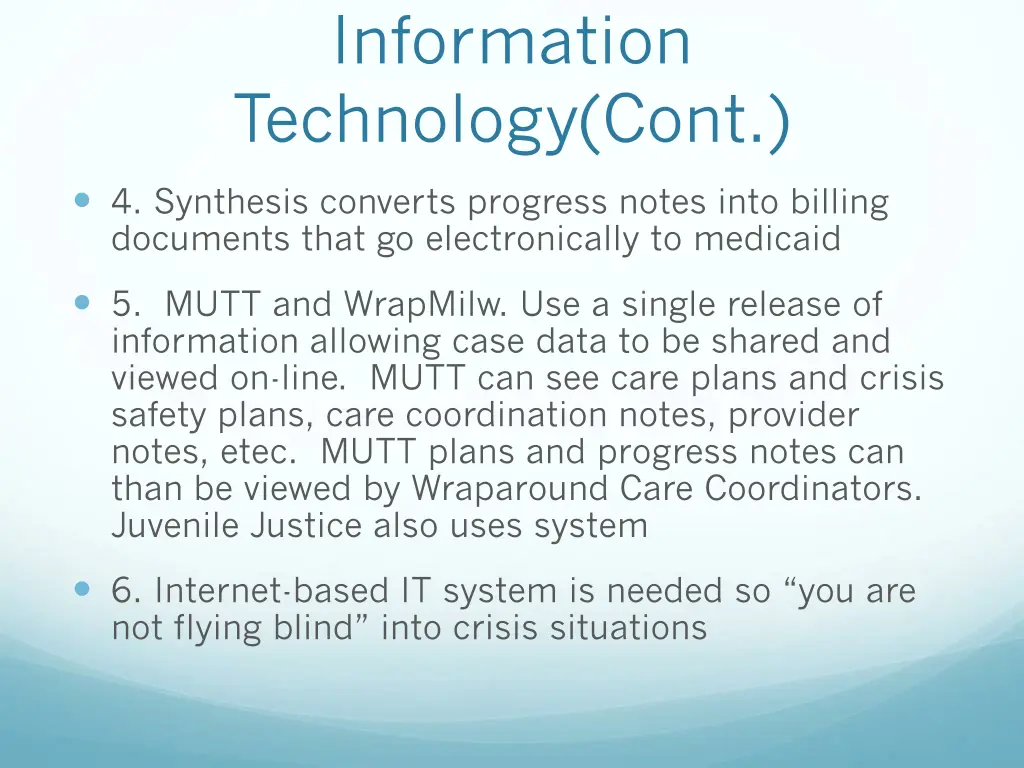 information technology cont